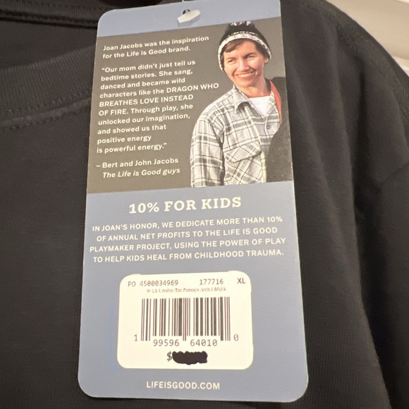 Life Is Good Long Sleeve Shirt Crusher Pierogis Womens XL NWT - Picture 3 of 5